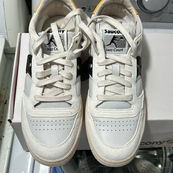 🆕 Saucony Unisex Jazz Court Premium Shoes S70671-2 SZ 8.5 Men's White / Green - Picture 8 of 9
